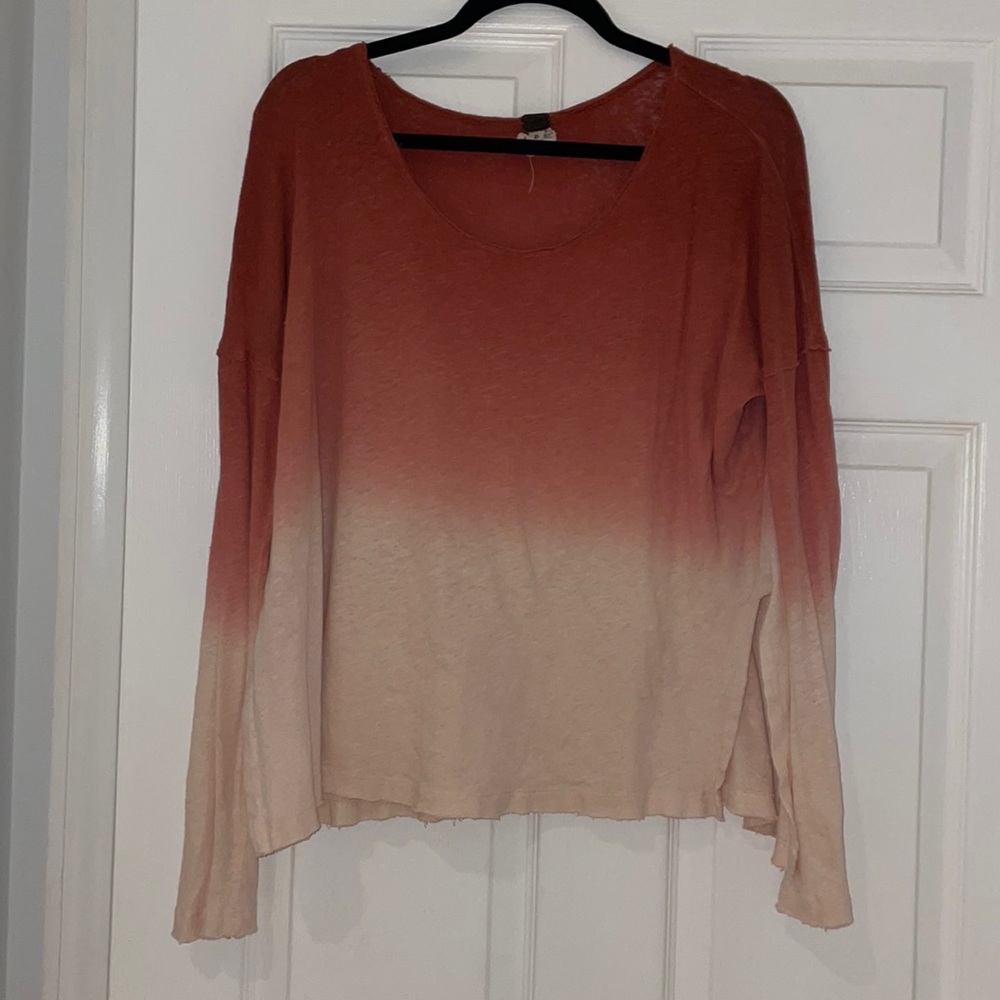 Free People linen beach shirt